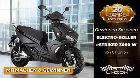 Gewinne mit schuhplus den Elektro-Roller eSTRIKER 3000 W von GT