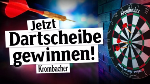 Krombacher Dartscheibe Gewinnspiel