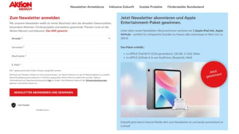 Gewinne mit Aktion Mensch ein Apple Entertainment-Paket